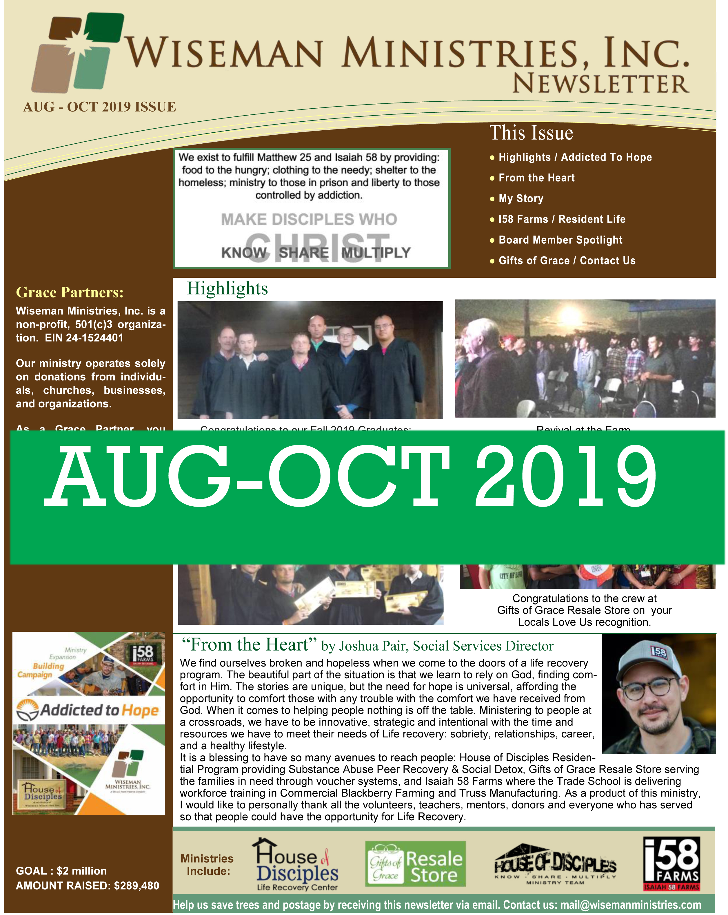 AUG OCT 2019 Newsletter