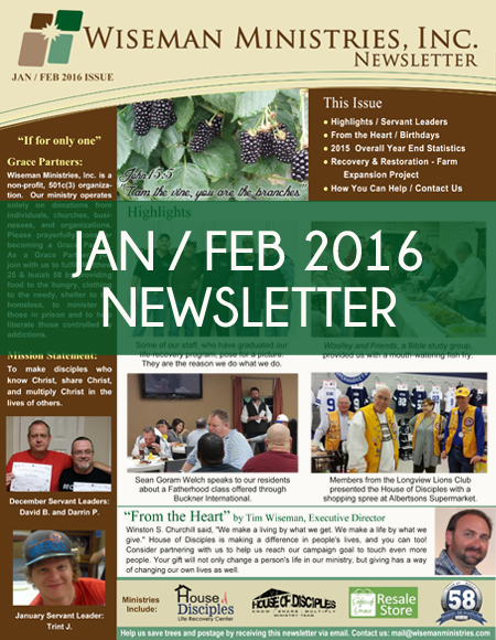 Jan - Feb 2016 Newsletter