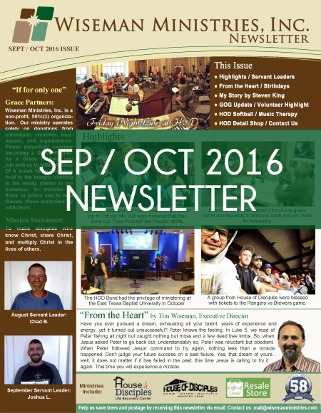 Sep Oct 2016 Newsletter
